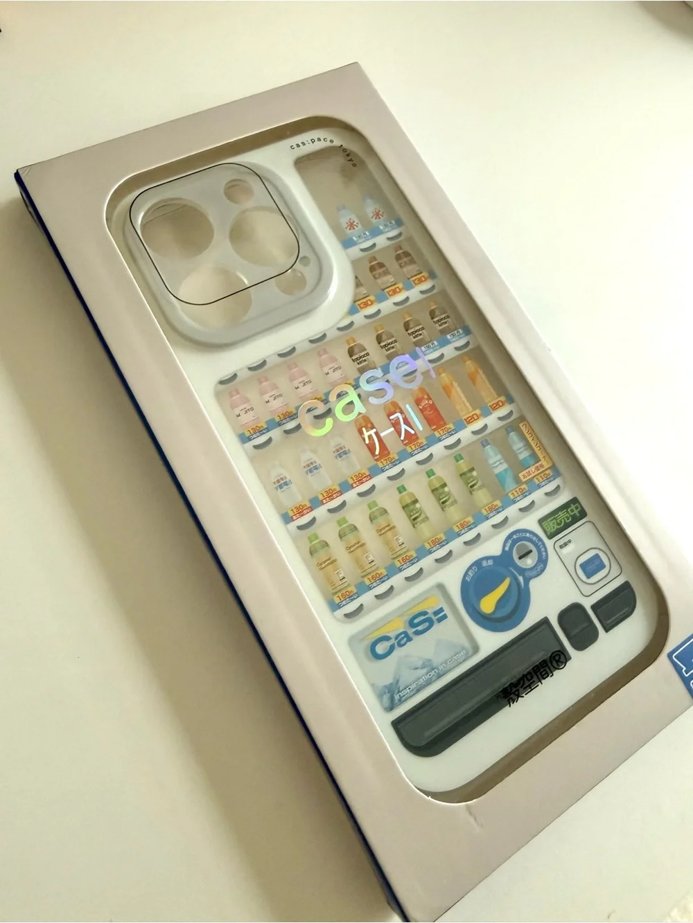 Caspace White Vending Machine Pattern Phone Case for 16Pro